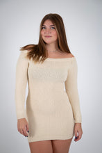 Load image into Gallery viewer, Off Shoulder Knit Mini Dress