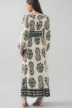 Load image into Gallery viewer, Boho Medallion Print Wrap Maxi Dress