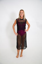 Load image into Gallery viewer, Crochet Knit Hollow Out Maxi Dress | Black