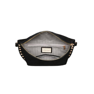 Gizelle Suede Crossbody Bag | Black