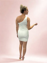 Load image into Gallery viewer, One Shoulder Peep Mini Dress