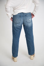Load image into Gallery viewer, Distressed Straight Leg Cropped Jean by Kan Can