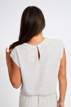 Load image into Gallery viewer, Striped Sleeveless Crop Top | Ivory