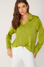 Load image into Gallery viewer, Satin Button Down Blouse