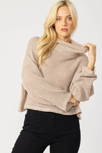 Load image into Gallery viewer, Two Tone Turtleneck Sweater | Oatmeal