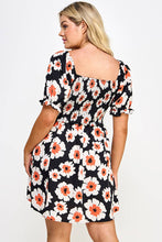 Load image into Gallery viewer, Curvy Floral Smocked Babydoll Dress