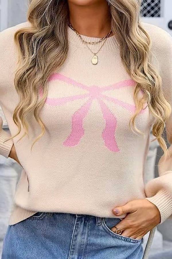 Bow Sweater (Cream)