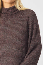 Load image into Gallery viewer, Two Tone Turtleneck Sweater | Wine