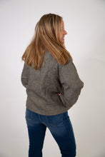 Load image into Gallery viewer, Herringbone Oversized Cropped Peacoat