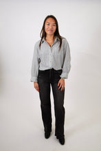 Load image into Gallery viewer, Pinstripe Oversized Shirt | Denim Blue
