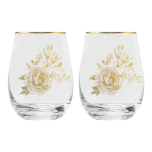 Load image into Gallery viewer, Delft Stemless Wine Glass Set