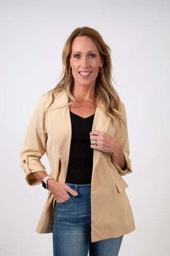 Cuffed Sleeve Blazer