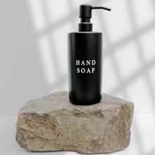 Load image into Gallery viewer, Black Stoneware Hand Soap Dispenser
