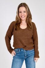 Load image into Gallery viewer, Ribbed Scoop Neck Sweater