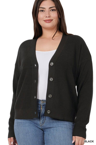 Curvy Button Down Cardigan