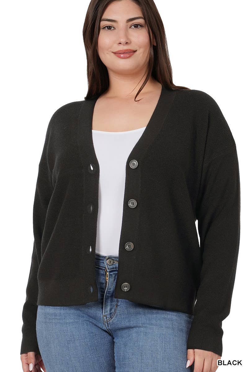 Curvy Button Down Cardigan