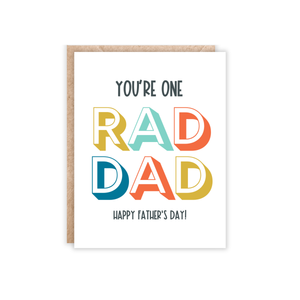 One Rad Dad Greeting Card