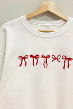 Load image into Gallery viewer, Embroidered Mini-Bows Oversized Sweatshirt