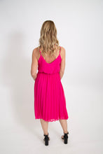 Load image into Gallery viewer, Chiffon Pleated Midi Dress