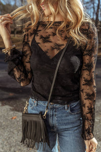 Lace Mesh Top with Tank (2 pieces)