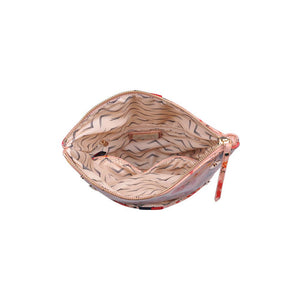 Jules Floral Print Clutch | Tan