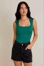 Load image into Gallery viewer, Square Neck Bodysuit | Green