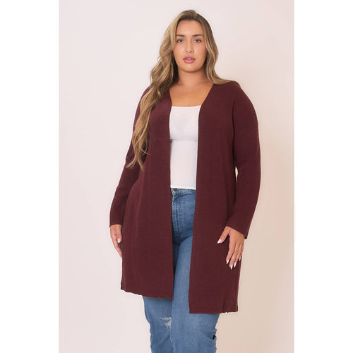 Curvy Knit Cardigan with Side Slits