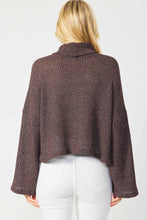 Load image into Gallery viewer, Two Tone Turtleneck Sweater | Wine