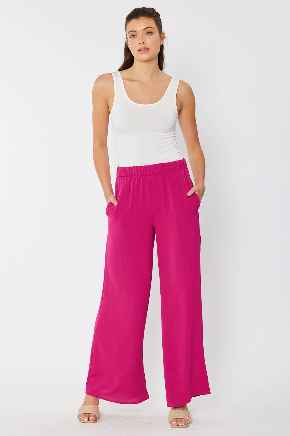 Wide Leg Pant | Magenta