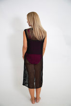 Load image into Gallery viewer, Crochet Knit Hollow Out Maxi Dress | Black