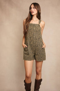 Back Bow Animal Print Romper