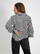 Load image into Gallery viewer, Striped Button Down Blouse