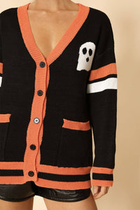 “Boo” Ghost Varsity Cardigan