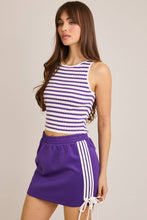 Load image into Gallery viewer, Striped Cropped Tank | Purple