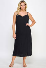 Load image into Gallery viewer, Curvy Cowl Neck Midi Slip Dress