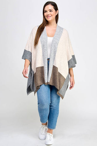 Curvy Colorblock Cardigan