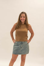 Load image into Gallery viewer, Exposed Seam Ribbed Tank | Tan