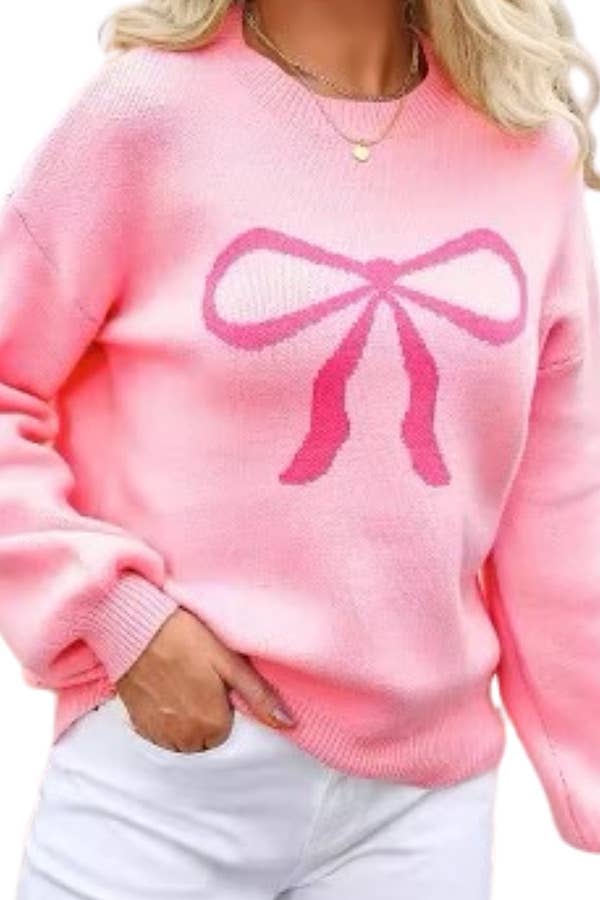 Bow Sweater (Pink)