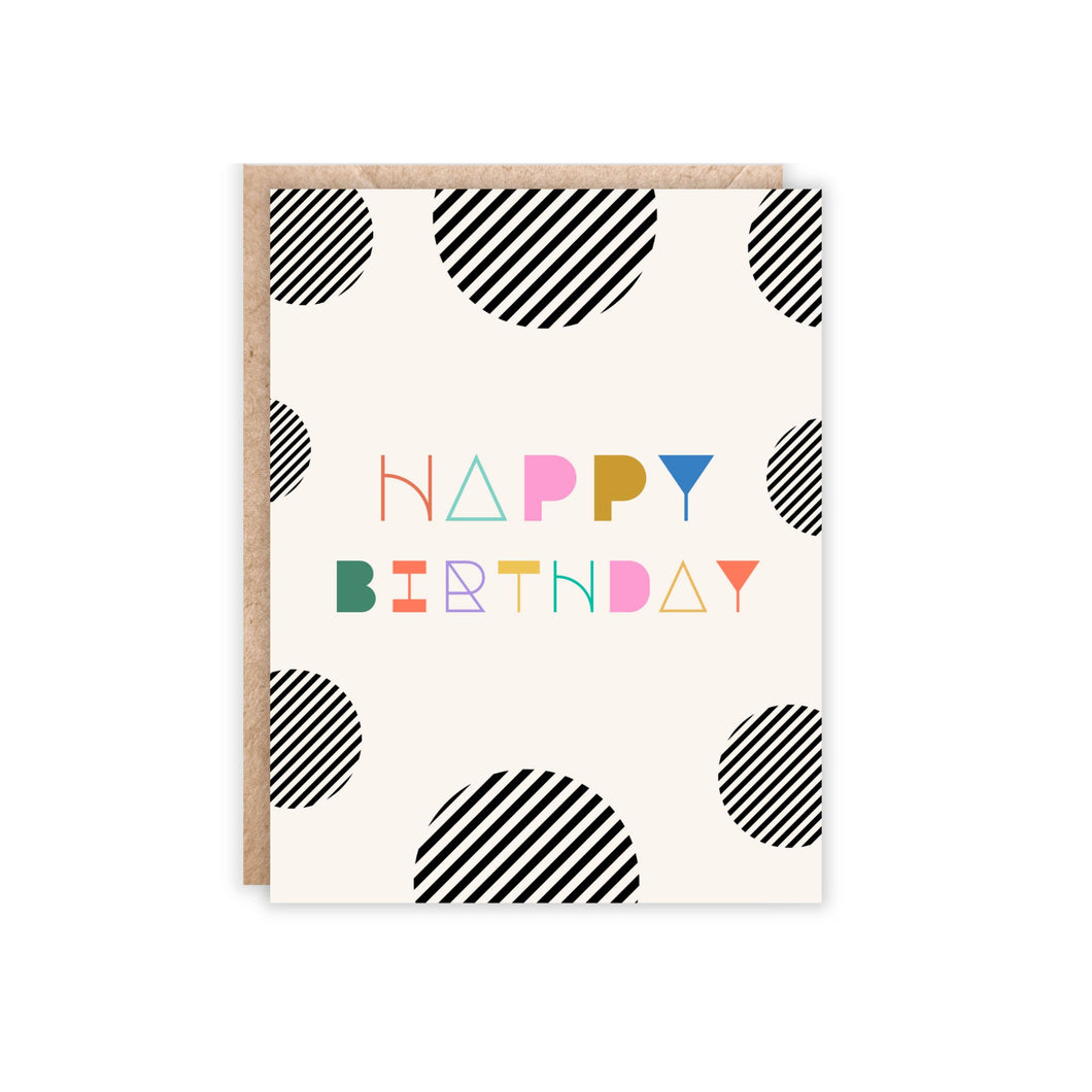 Abstract Birthday Dots Greeting Card