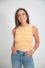 Load image into Gallery viewer, Striped Cropped Tank | Orange