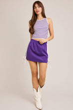Load image into Gallery viewer, Striped Cropped Tank | Purple