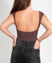 Load image into Gallery viewer, Open Back Bodysuit | Brown