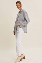 Load image into Gallery viewer, Pinstripe Oversized Shirt | Denim Blue