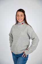 Load image into Gallery viewer, Brushed Knit Sweater With Heart Accents