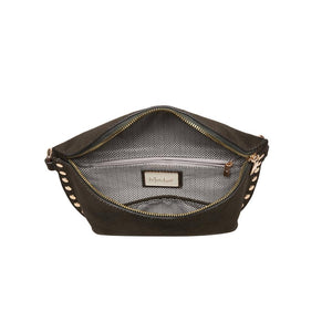 Gizelle Suede Crossbody Bag | Olive
