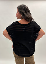 Load image into Gallery viewer, Curvy Sheer Striped Top