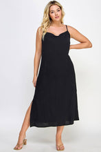 Load image into Gallery viewer, Curvy Cowl Neck Midi Slip Dress