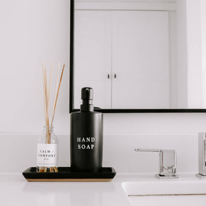 Black Stoneware Hand Soap Dispenser