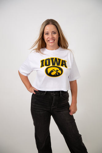 Iowa Hawkeyes Cropped Tee