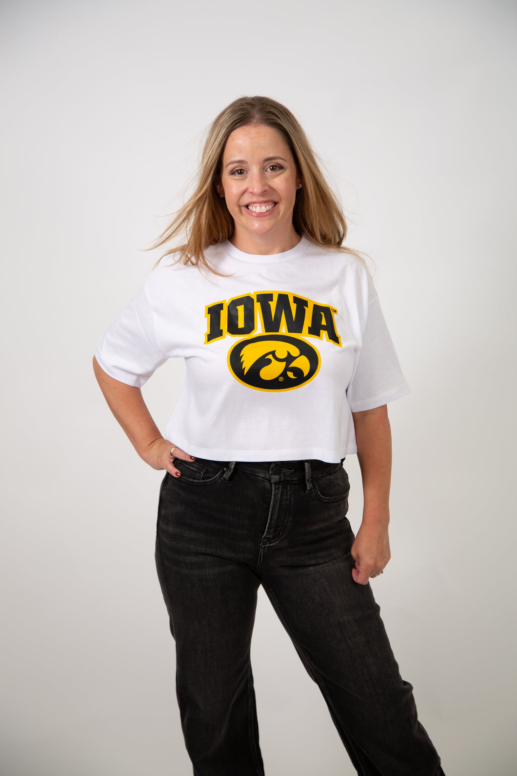 Iowa Hawkeyes Cropped Tee